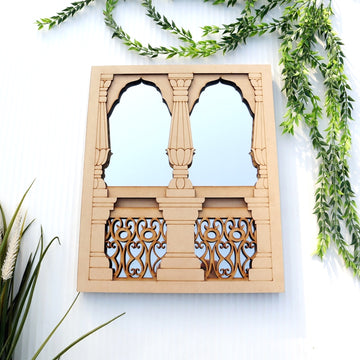 3D Rajwadi Jharokha Mirror Meghla